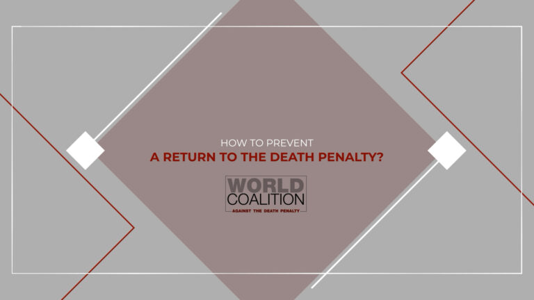 How to prevent a return to the death penalty
